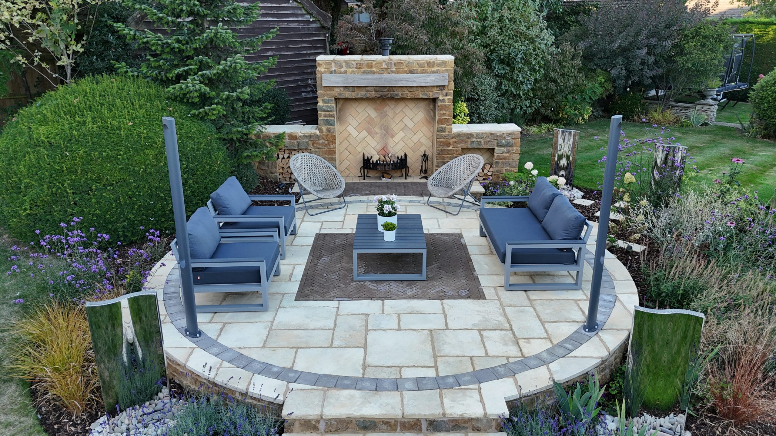 Designer Garden with outdoor furniture set